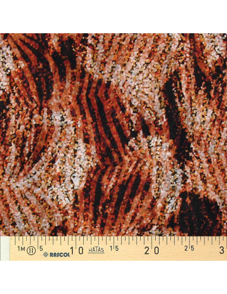 Polyester voile fabric - Ochre zebra