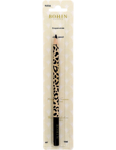 Leopard Chalk Pencil Bohin - Black