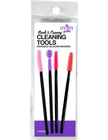Set of 4 reusable silicone tools for cleaning sewing machines by The Gypsy Quilter