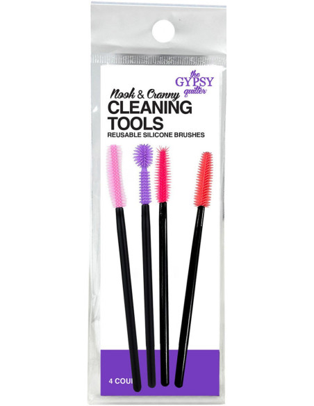 Set of 4 reusable silicone tools for cleaning sewing machines by The Gypsy Quilter