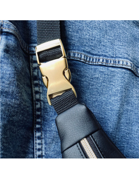 25 mm metal banana buckle - Gold