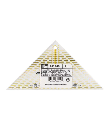 Omnigrid right triangle ruler 1/4 squares