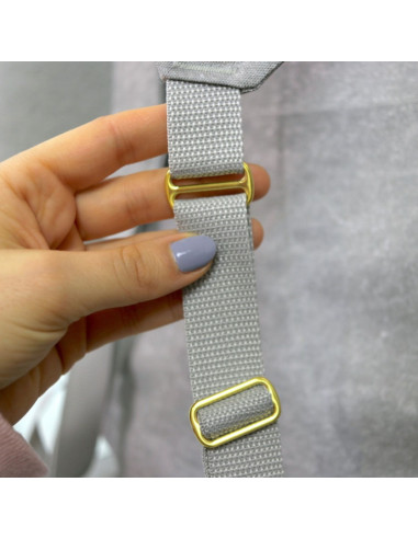 Sliding metal buckle - Gold 25 mm