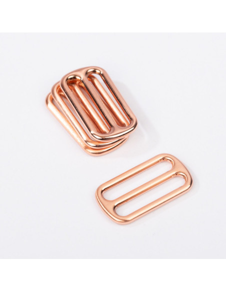 Sliding metal buckle - Rose gold 25 mm