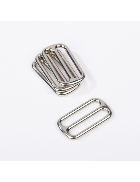 Metal sliding buckle - Silver 40 mm