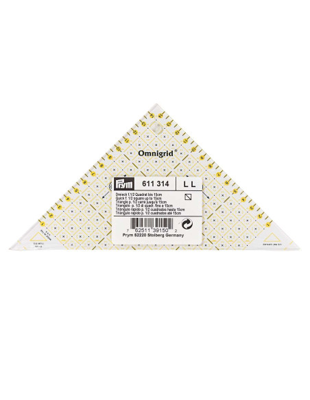 Omnigrid right triangle ruler 1/2 squares