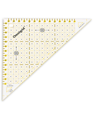 Omnigrid right triangle ruler 1/2 squares