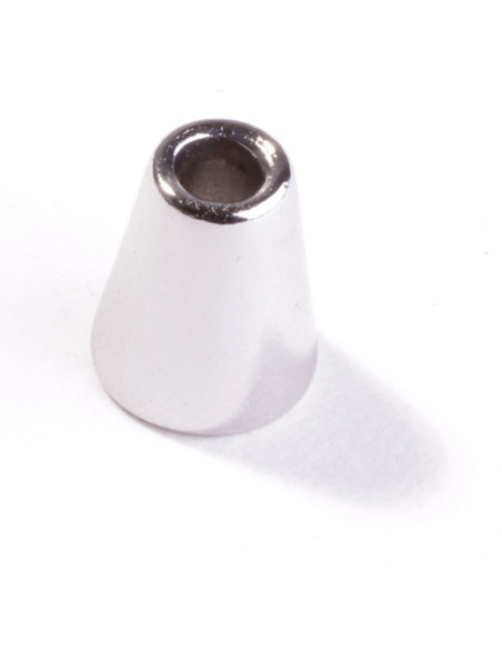 Metal bell end for cords - Silver