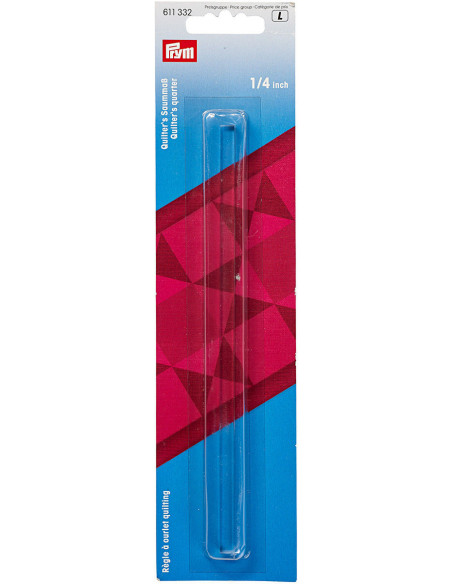 Transparent quilting hem ruler