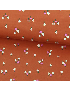 Printed corduroy fabric - Joyflo rust