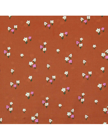 Printed corduroy fabric - Joyflo rust