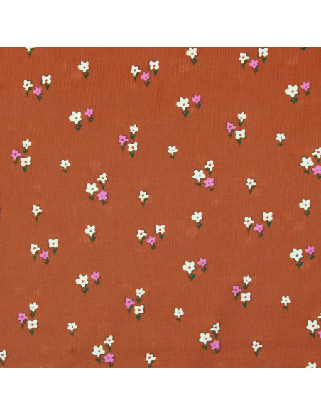 Printed corduroy fabric - Joyflo rust