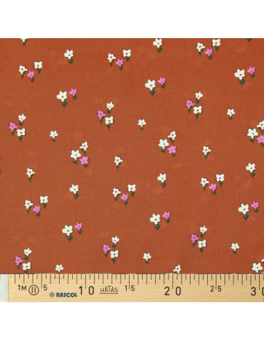 Printed corduroy fabric - Joyflo rust
