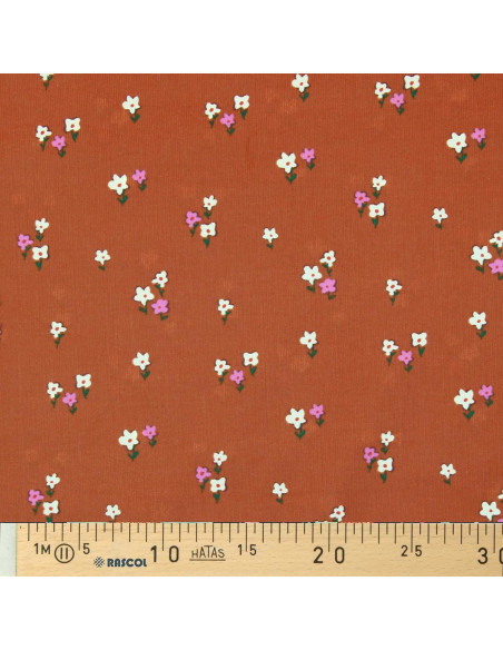Printed corduroy fabric - Joyflo rust