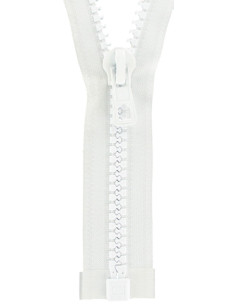 White large-tooth synthetic separating zipper