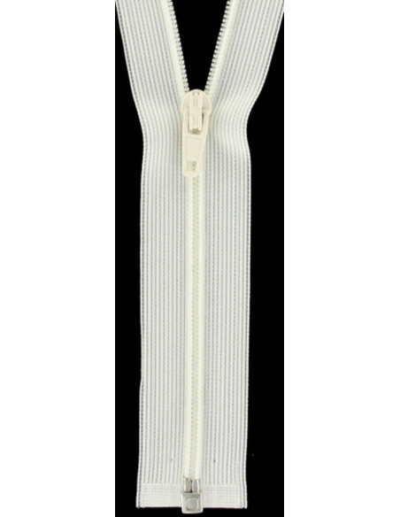 Super fine separable nylon zipper - Off-white