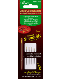 Long golden black needles from Clover