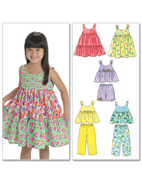 Patterns for tops, dresses, shorts, and pants