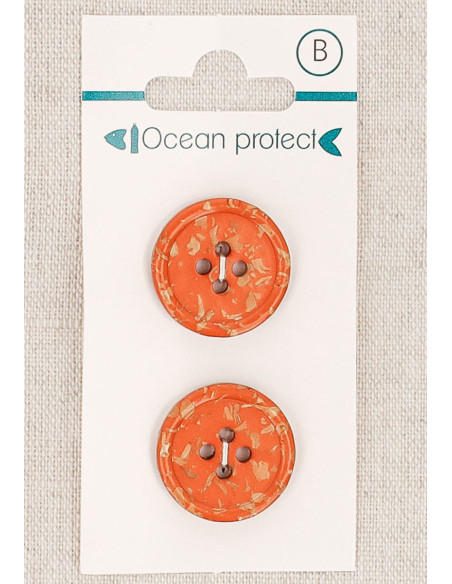 20 mm brick 2-button card with 4 holes - Rolled edge