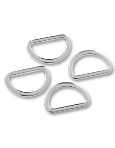 Box of 4 D-rings - Silver 20 mm 2