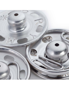 30 mm sew-on snap buttons - Silver 2