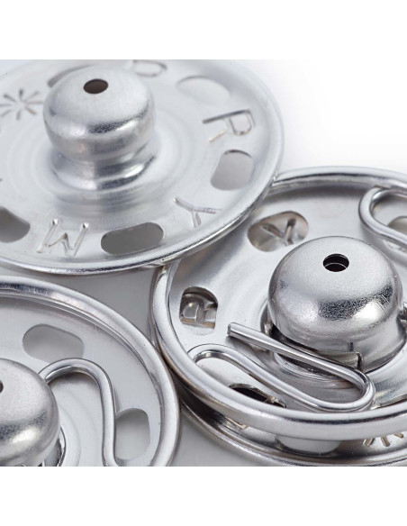 30 mm sew-on snap buttons - Silver