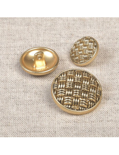 Metal tail button weaving - Gold