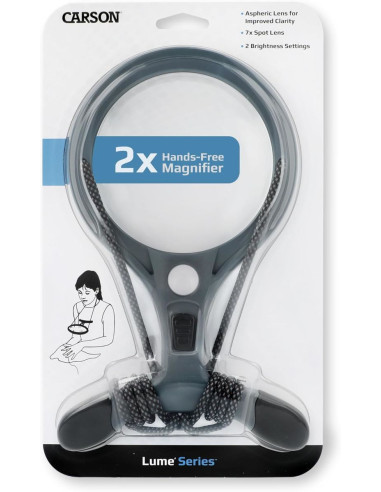Carson Optical luxury adjustable hands-free magnifier with lanyard