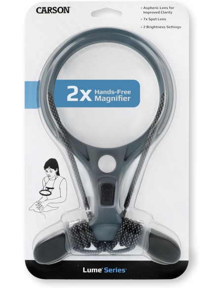Carson Optical luxury adjustable hands-free magnifier with lanyard