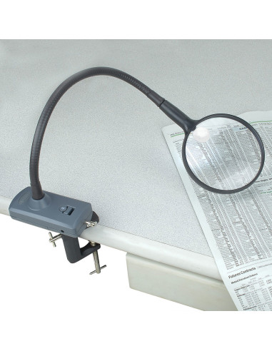MagniFlex Carson Optical illuminated flexible arm magnifier