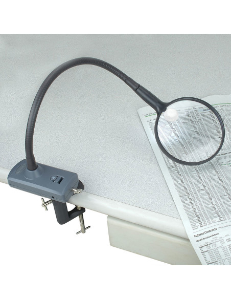 MagniFlex Carson Optical illuminated flexible arm magnifier