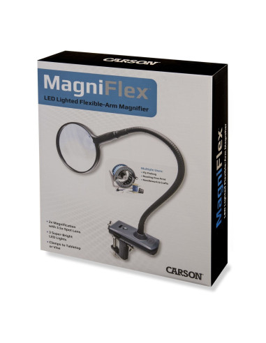 MagniFlex Carson Optical illuminated flexible arm magnifier