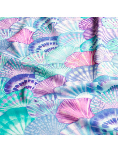 Lycra swimsuit fabric - Blue seashell