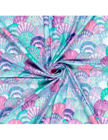 Lycra swimsuit fabric - Blue seashell