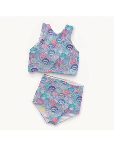 Lycra swimsuit fabric - Blue seashell