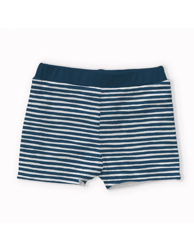 Teal striped lycra swimsuit fabric