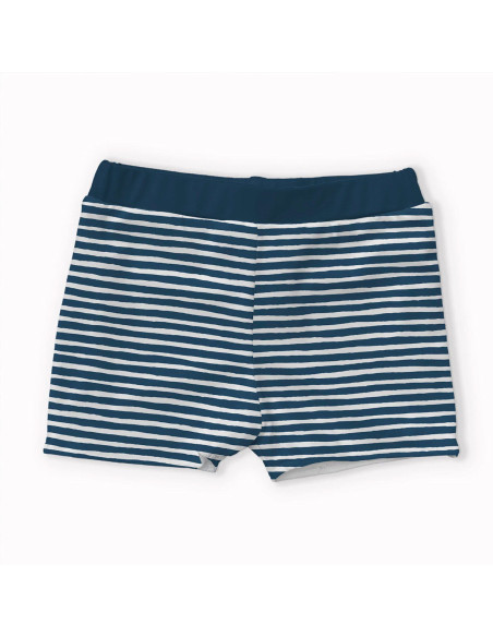 Teal striped lycra swimsuit fabric