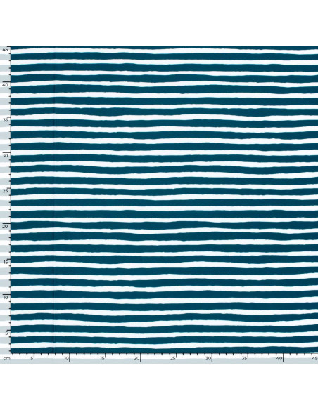 Teal striped lycra swimsuit fabric
