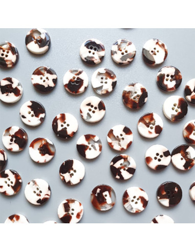 Pack of 15 buttons in bioresin 15 mm 4 holes - Wuthering