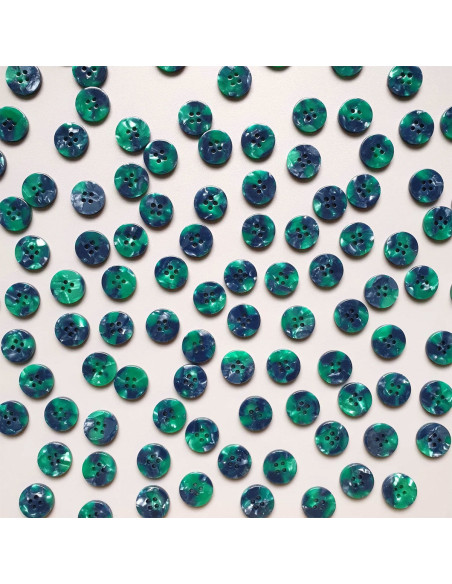 Pack of 15 buttons in bioresin 15 mm 4 holes - Wicked