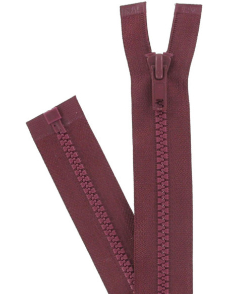 Synthetic separable zipper - Bordeaux