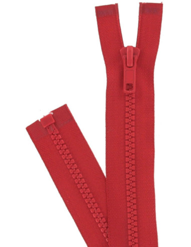 Synthetic separable zipper - Blood red