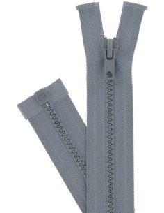 Dark gray synthetic separating zipper