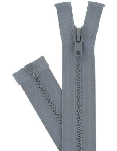 Dark gray synthetic separating zipper