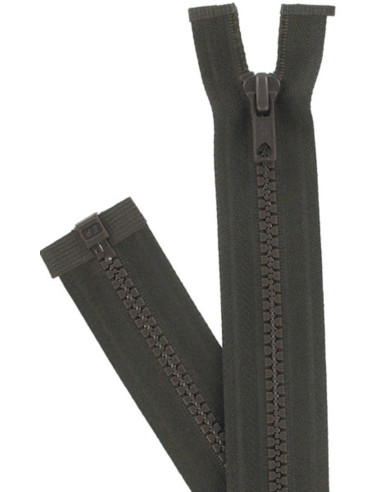 Synthetic separable zipper - Walnut husk