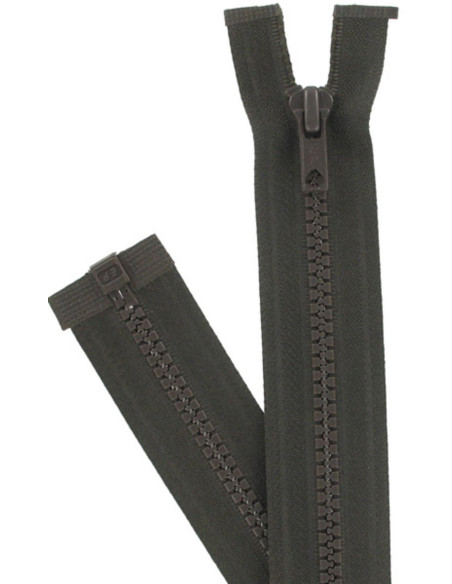 Synthetic separable zipper - Walnut husk