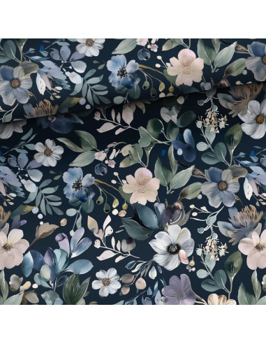 Premium cotton fabric - Flowering undergrowth