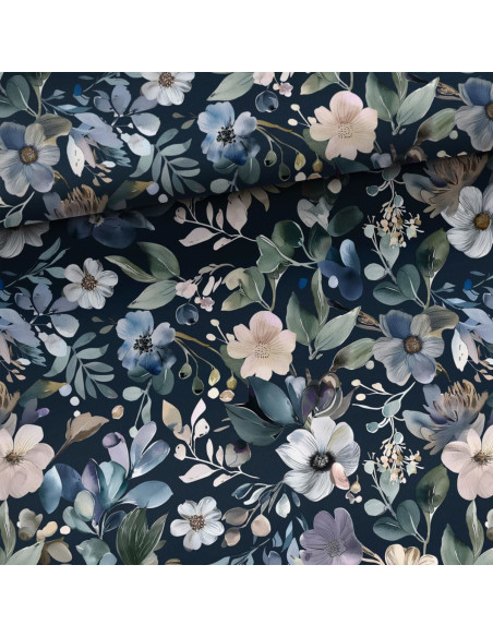 Premium cotton fabric - Flowering undergrowth