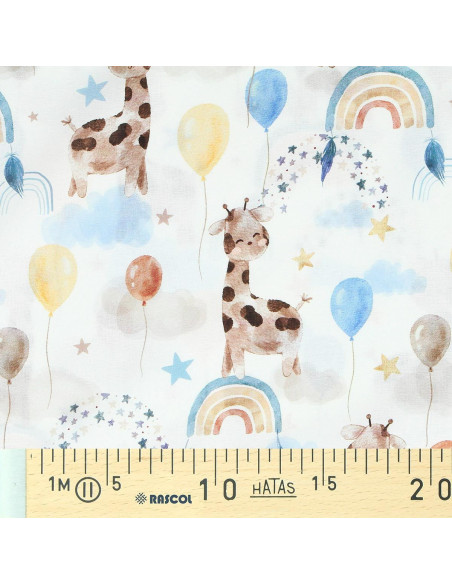 Cotton poplin fabric - Giraffe