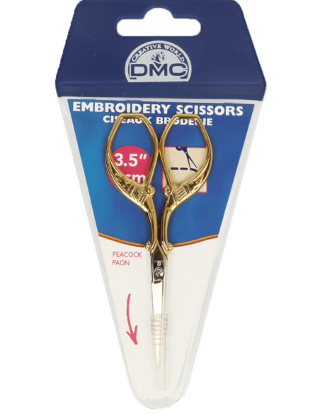 DMC Golden Peacock Embroidery Scissors 9 cm